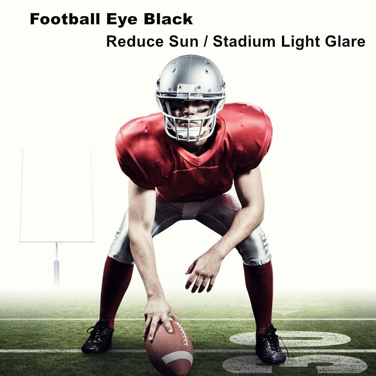 Red White Blue and Black Face Paint Kit, Sports Eye Black Stick for Football Baseball Softball, Independence Day Fourth/4Th of July Accessories, Patriotic USA Flag Face Paint