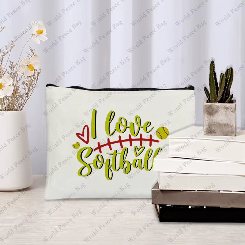 Softball Gifts,Softball Gifts for Girls,Small Makeup Bag,
