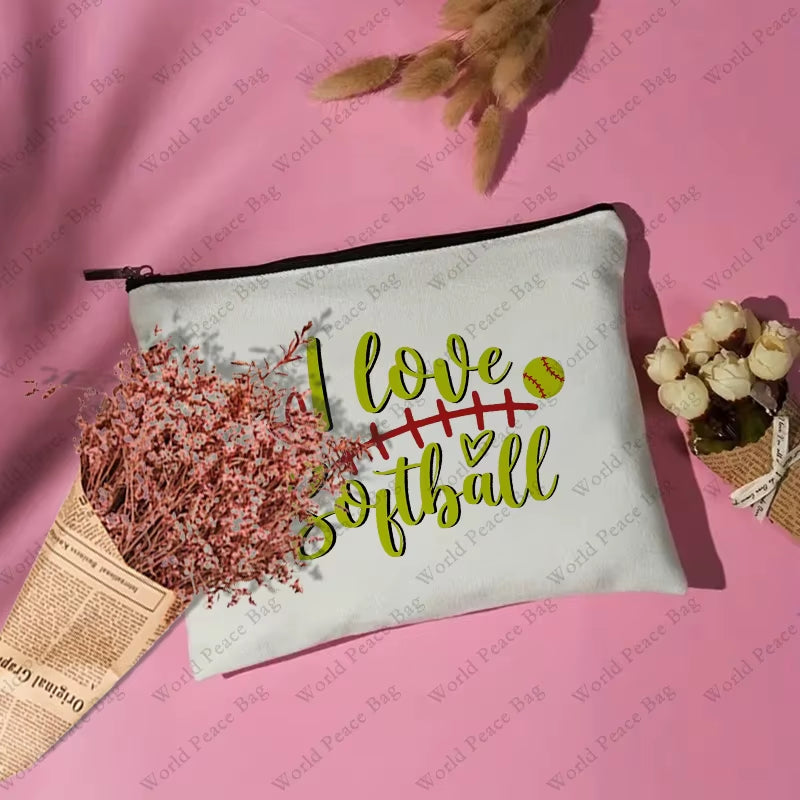 Softball Gifts,Softball Gifts for Girls,Small Makeup Bag,