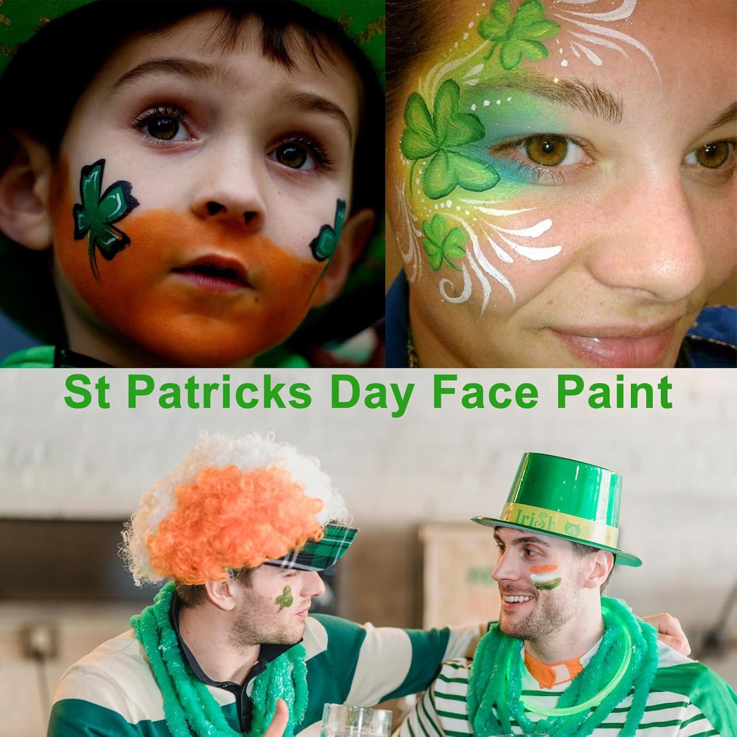 Dark Green and Yellow Face Body Paint Stick, Eye Black Stick for Football Baseball Softball Lacrosse, Green Lipstick Yellow Facepaint for Halloween SFX Cosplay Gamora Hulk Witch Costume Makeup