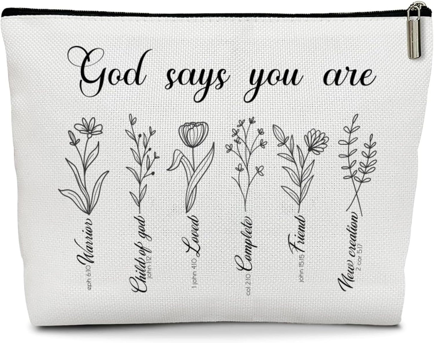 who God says you are Christian Cosmetic Bag