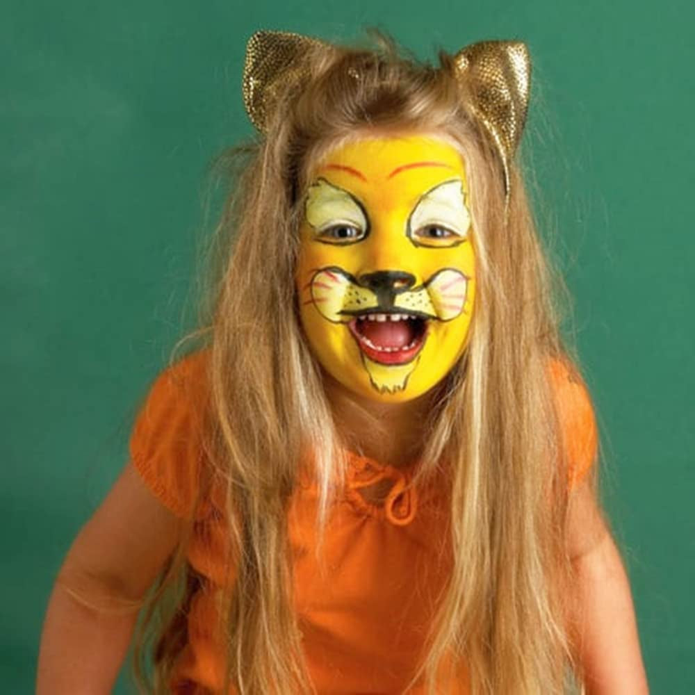 Dark Green and Yellow Face Body Paint Stick, Eye Black Stick for Football Baseball Softball Lacrosse, Green Lipstick Yellow Facepaint for Halloween SFX Cosplay Gamora Hulk Witch Costume Makeup