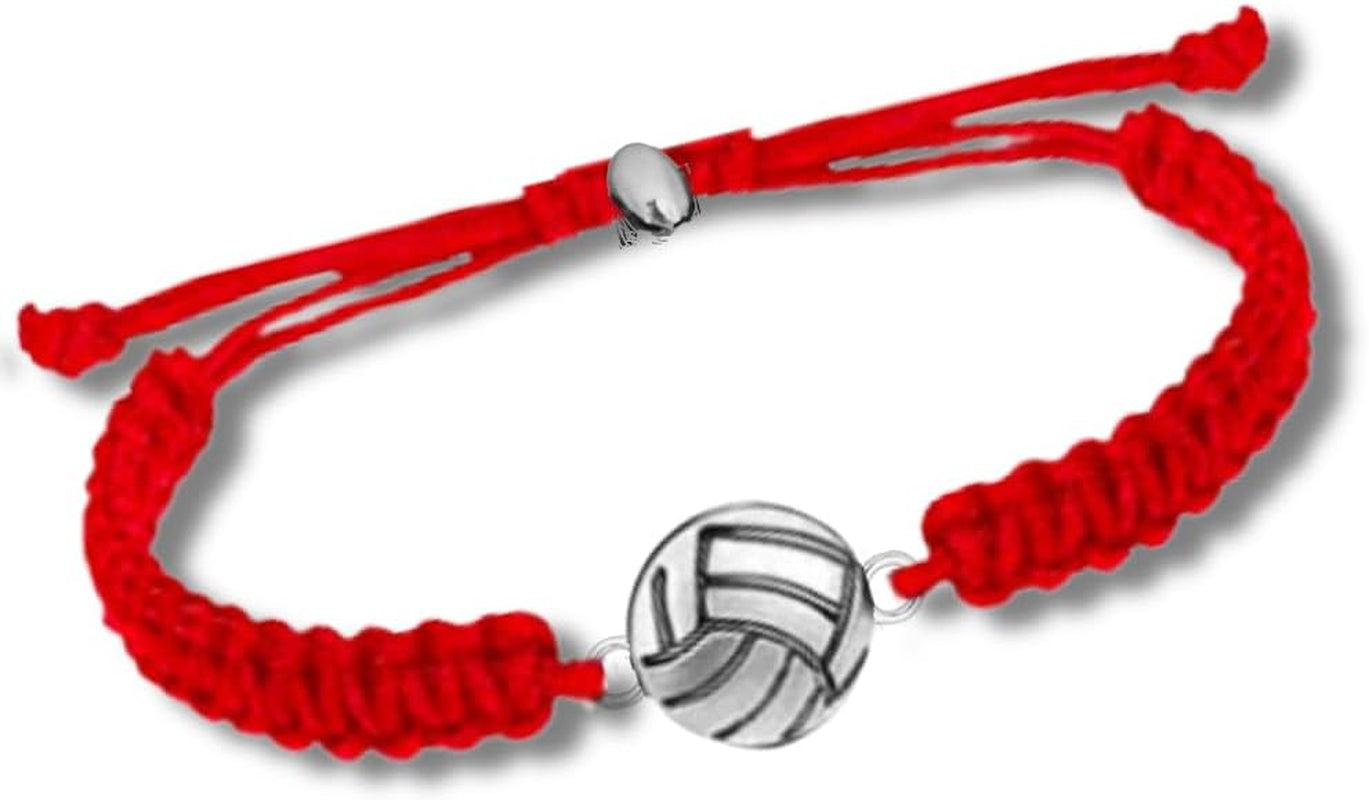 Volleyball Charm Bracelet- Adjustable Bracelets with Volleyball Charm. Ideal Volleyball Gifts & Souvenir for Volleyball Players. Unisex Friendship Bracelet