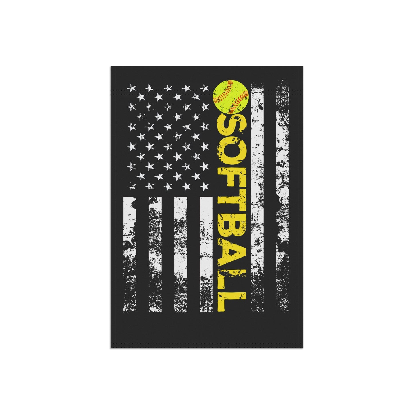 Softball Garden Flag - Sporty Outdoor Banner with USA Design