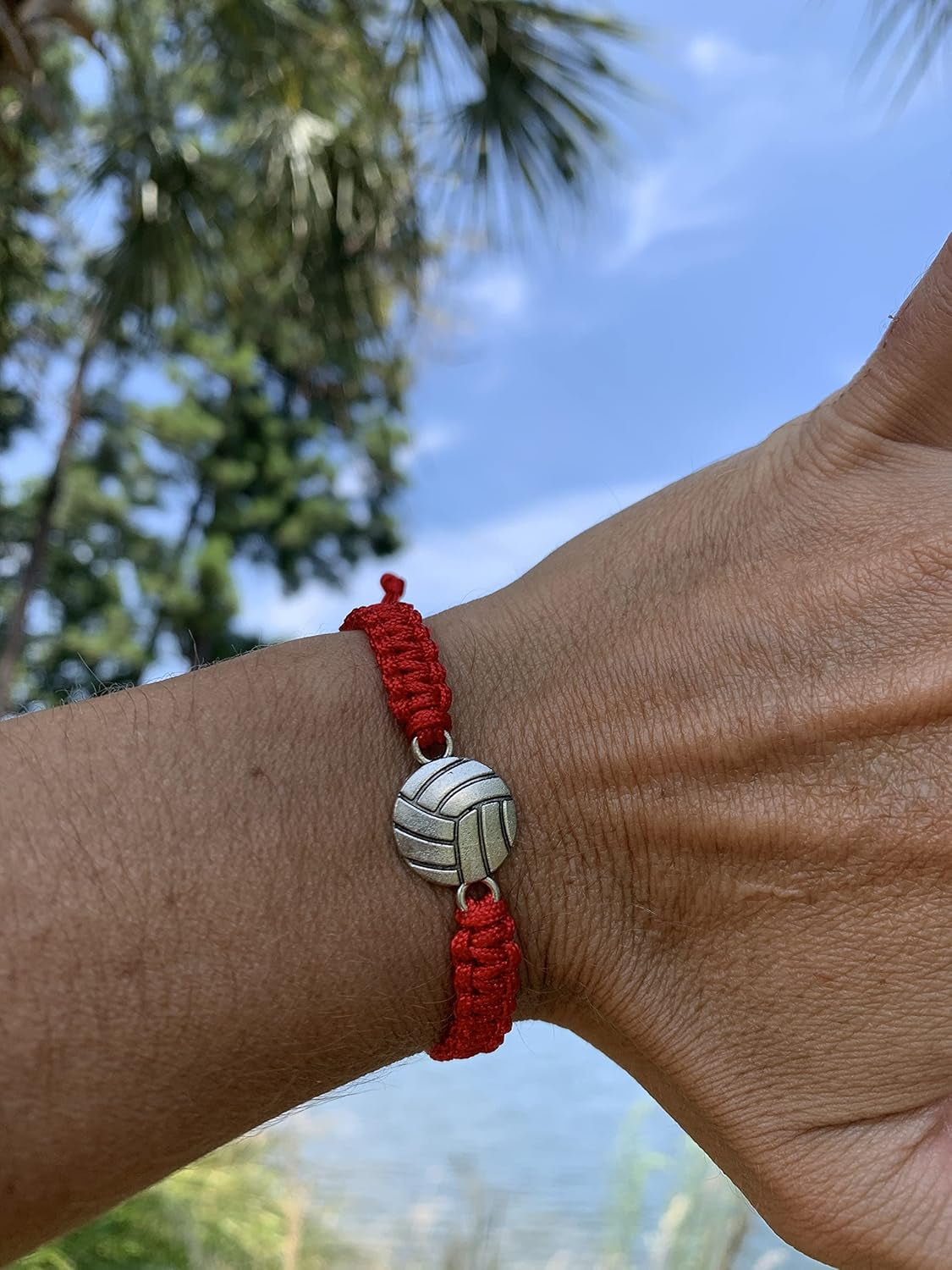 Volleyball Charm Bracelet- Adjustable Bracelets with Volleyball Charm. Ideal Volleyball Gifts & Souvenir for Volleyball Players. Unisex Friendship Bracelet