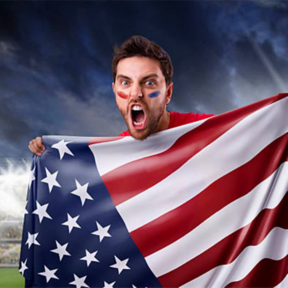 Red White Blue and Black Face Paint Kit, Sports Eye Black Stick for Football Baseball Softball, Independence Day Fourth/4Th of July Accessories, Patriotic USA Flag Face Paint