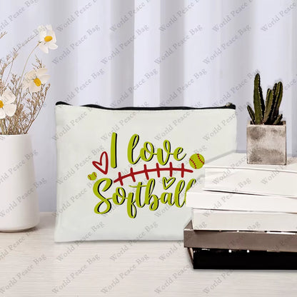 Softball Gifts,Softball Gifts for Girls,Small Makeup Bag,