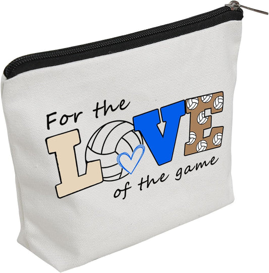 Volleyball-Themed Makeup Pouch for Players and Coaches - Perfect Gift for Volleyball Enthusiasts