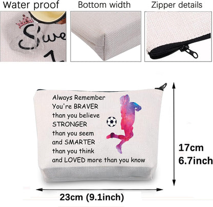  Soccer Ball Zipper Pouch Travel Bag Organizer Case