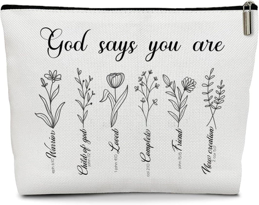 who God says you are Christian Cosmetic Bag
