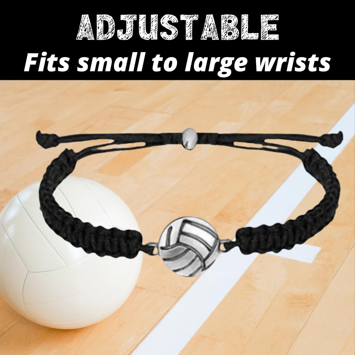 Adjustable Volleyball Charm Bracelet - Perfect Gift and Souvenir for Volleyball Players, Unisex Friendship Accessory